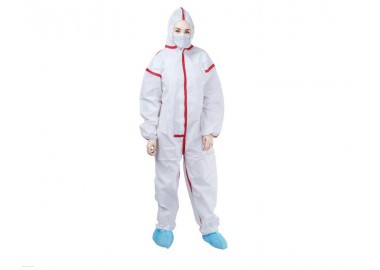 Coverall with Impermeable taped seams and closures